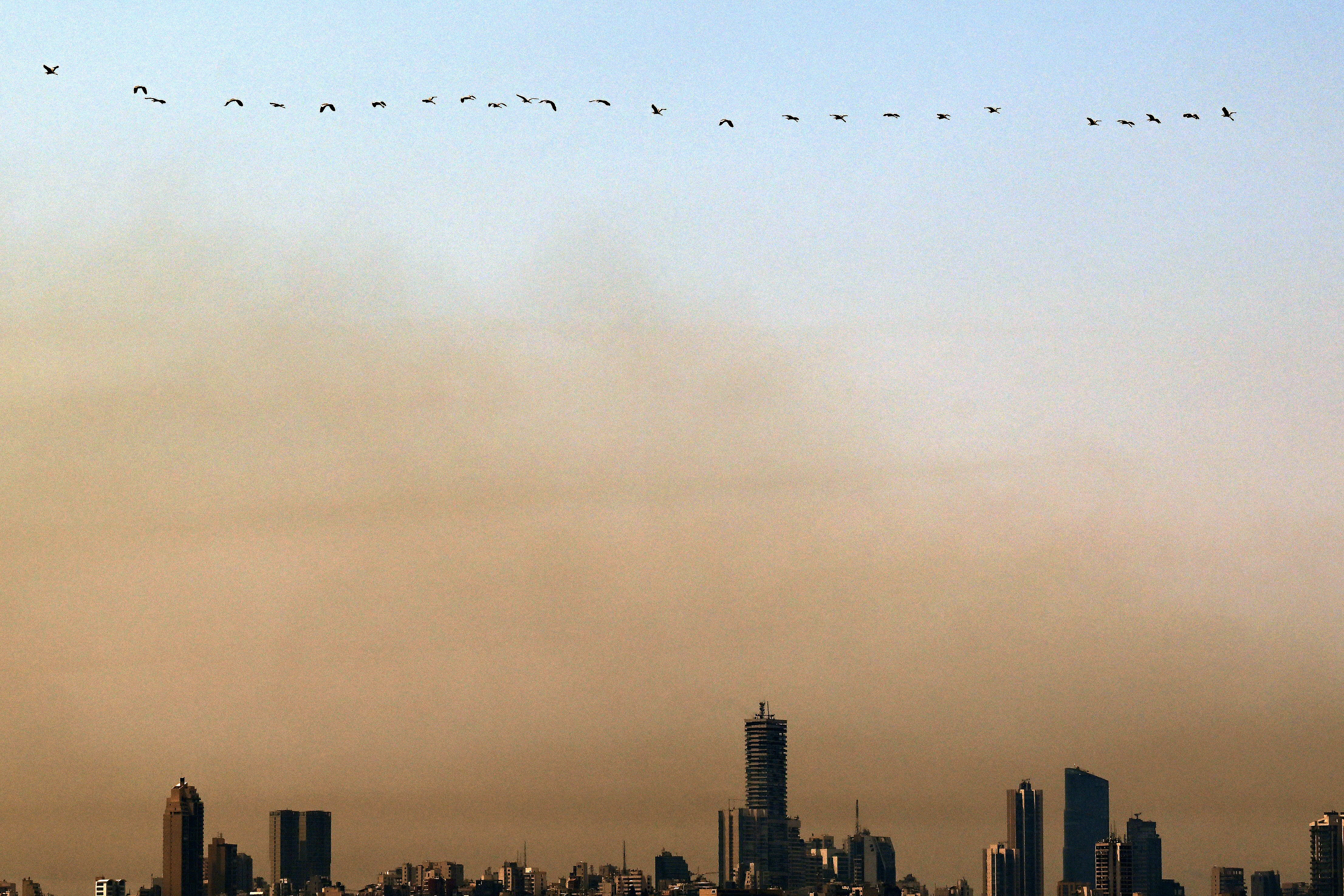A cloud of smog hovers above Lebanon